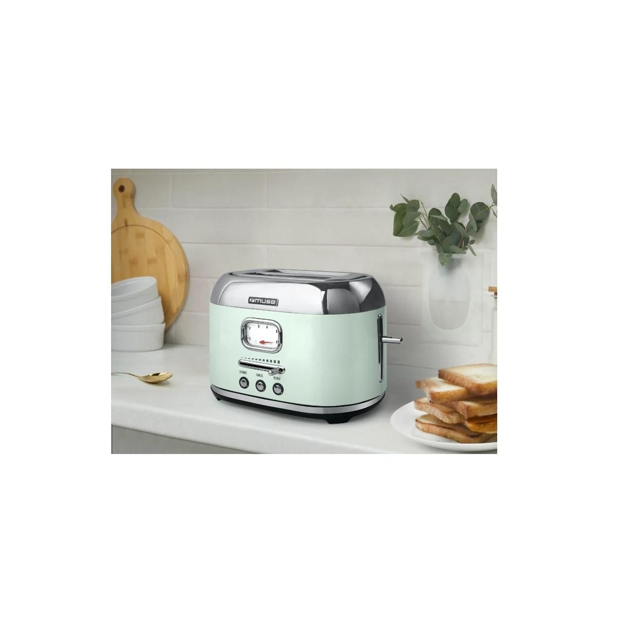 Muse Grille-pains 2 fentes 950w inox - MS-120AG