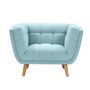 Voir la diapositive 1 : Rendez vous déco Fauteuil capitonné en tissu gris - Carmen