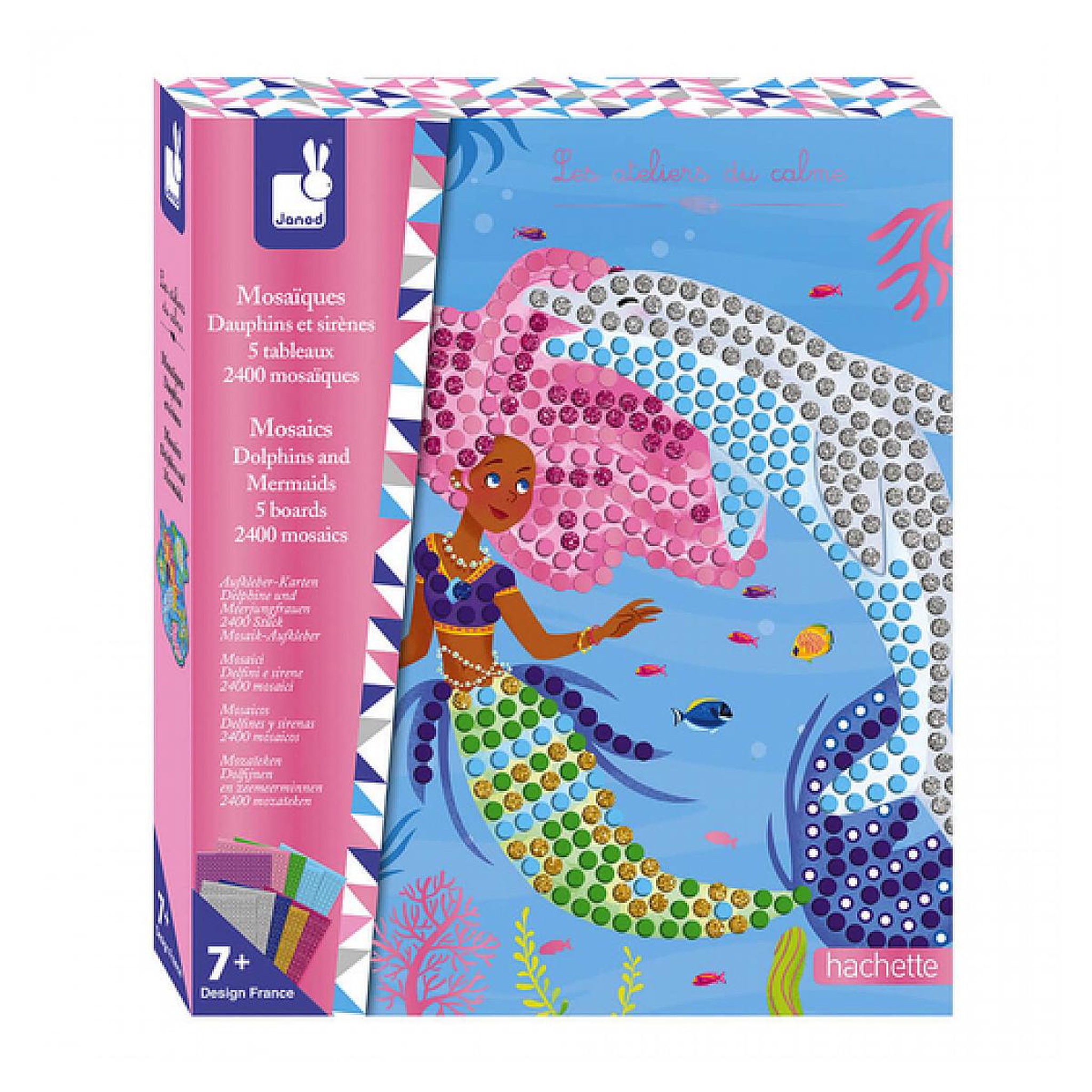 Juratoys-Janod Kit creatif - Mosaiques dauphins et Sirenes