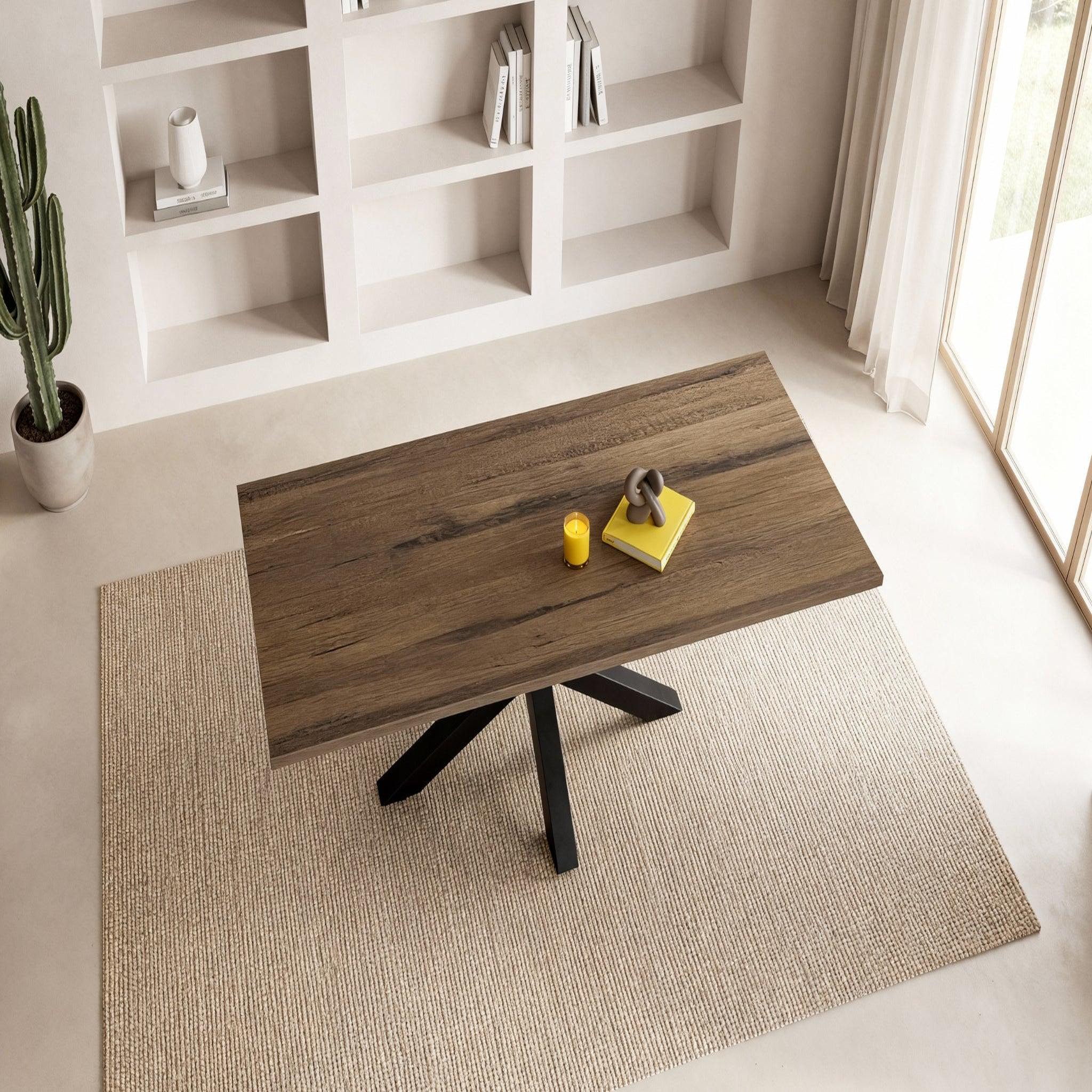 Voir la diapositive 3 : CASANOVA PARIS Silta - table à manger rectangulaire 180cmpieds en métal noir