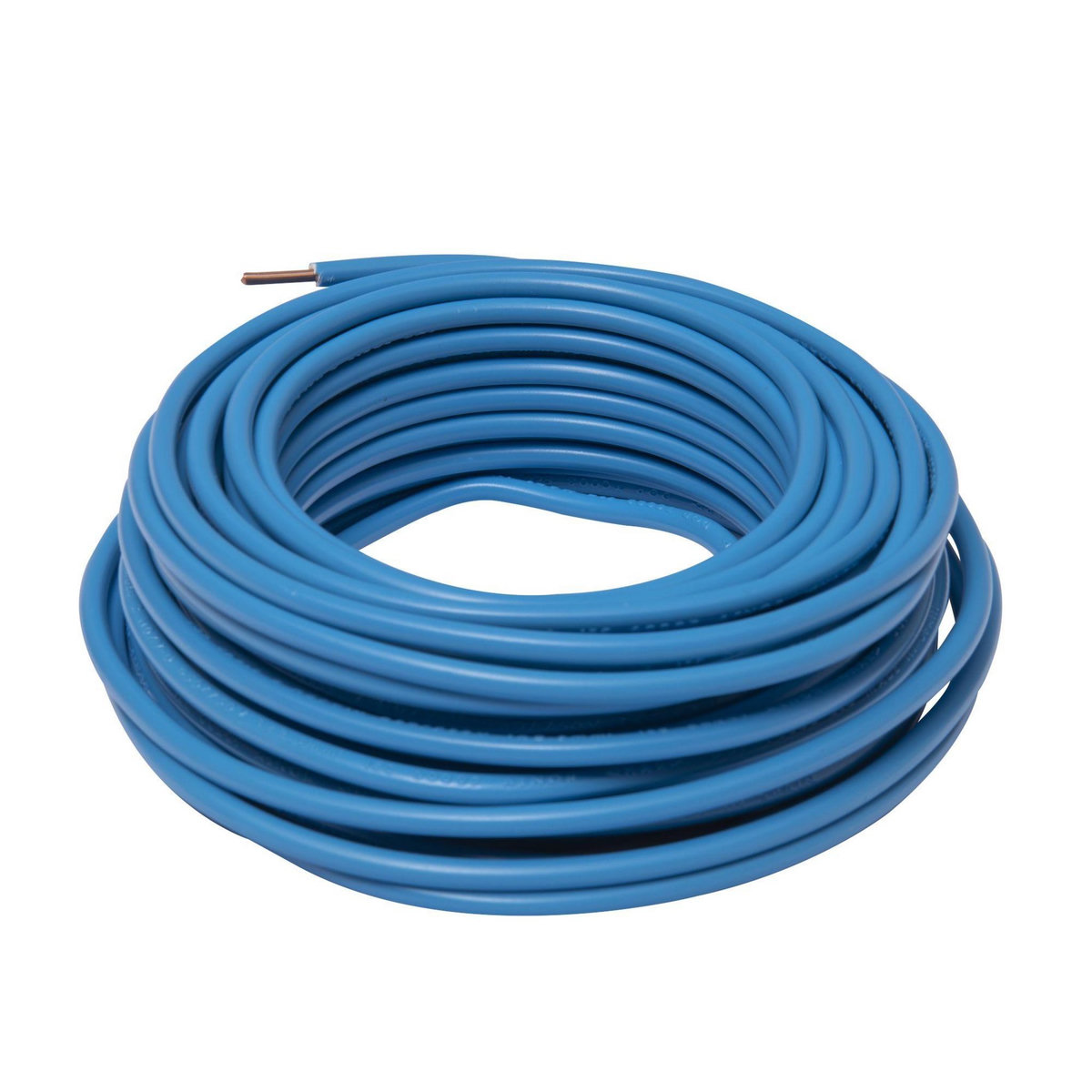 ZENITECH Câble électrique HO7V-U 2,5mm2 bleu 10m