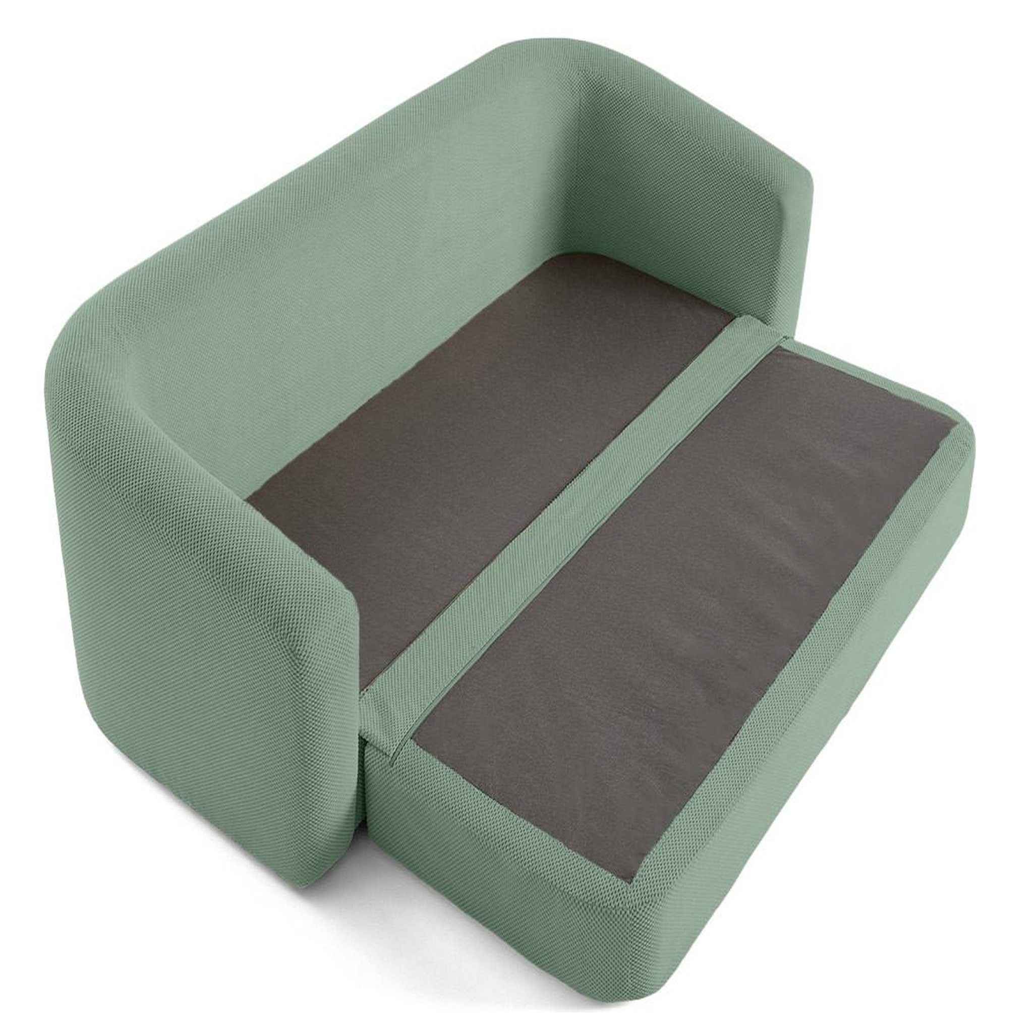 Voir la diapositive 3 : BEST MOBILIER Nuvia - canapé convertible déplimousse 3 places en velours texturé