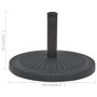Voir la diapositive 6 : VIDAXL Socle de parasol Resine Rond Noir 14 kg