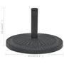 Voir la diapositive 6 : VIDAXL Socle de parasol Resine Rond Noir 14 kg