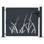 Voir la diapositive 3 : VIDAXL Portail de jardin anthracite 105x105cm acier conception d'herbe