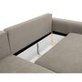 Voir la diapositive 4 : BEST MOBILIER Aurelia - canapé d'angle gauche 4 places convertible avec coffre en tissu texturé
