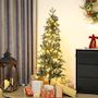 Voir la diapositive 4 : HOMCOM Sapin de Noël artificiel LED x 150 blanc chaud 8 modes H.150 cm 431 branches support vert