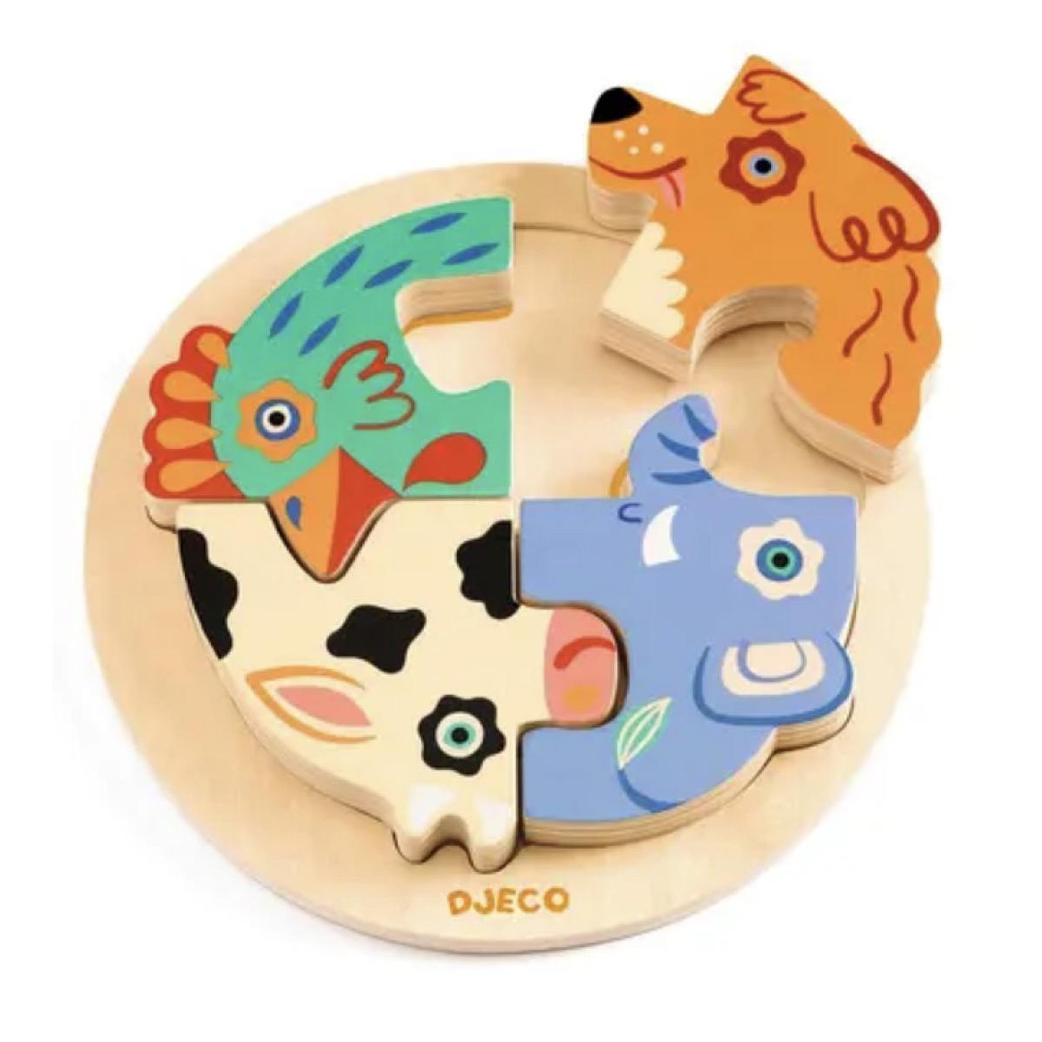 Voir la diapositive 2 : Djeco PUZZLE BOIS - Rondo Dog