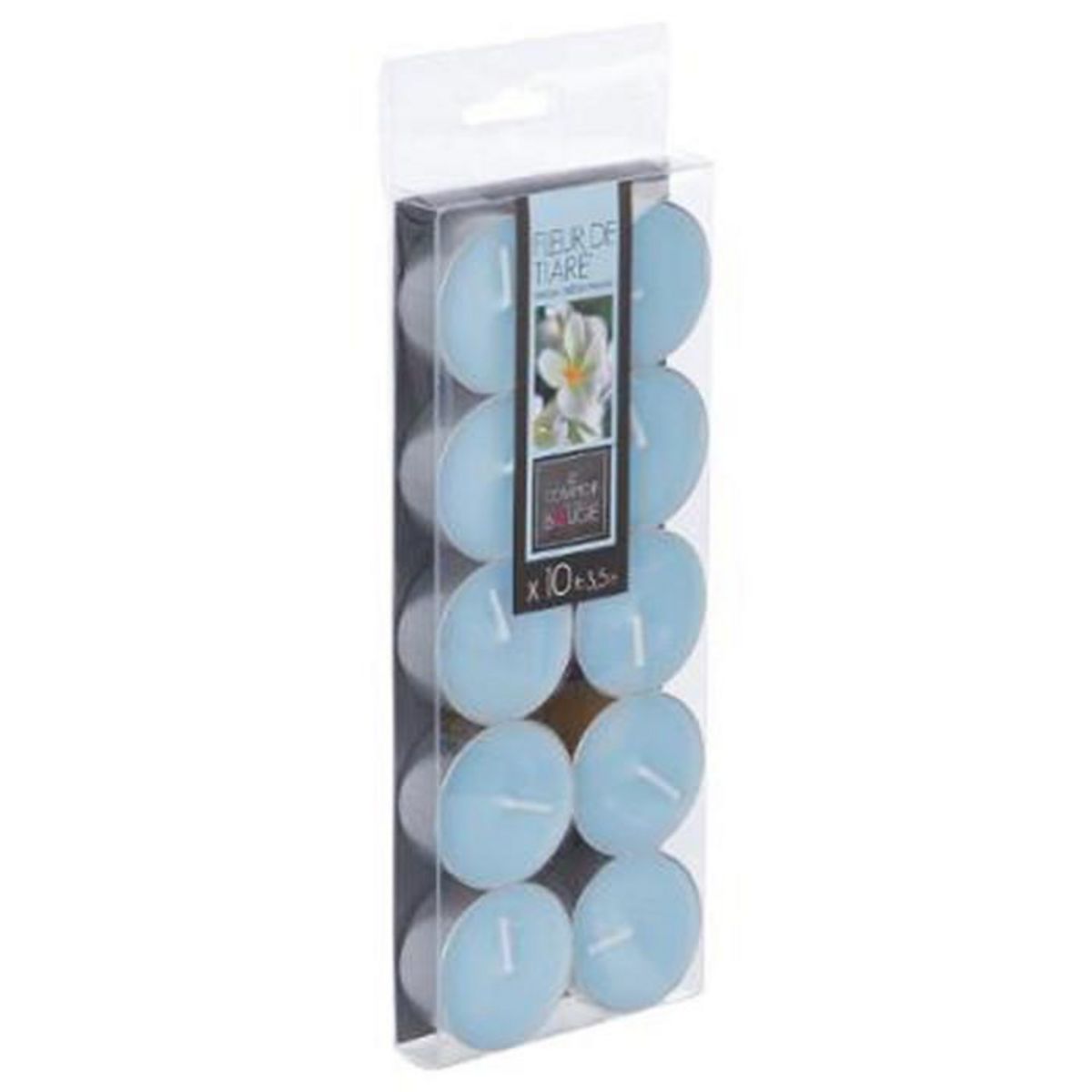 COMPTOIR DE LA BOUGIE Lot de 10 Bougies Chauffe-Plat Parfumées 3,7cm Tiaré