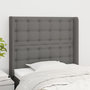 Voir la diapositive 1 : VIDAXL Tete de lit avec oreilles Gris fonce 83x16x118/128 cm Tissu