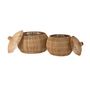 Voir la diapositive 3 : CALICOSY Set 2 Paniers Arrondis en Jute Naturel - DANTYA