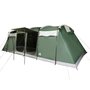 Voir la diapositive 2 : VIDAXL Tente familiale tunnel 10 personnes vert impermeable