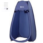 OUTSUNNY Tente de douche pliable pop-up automatique instantanée cabinet de changement camping polyester bleu marine