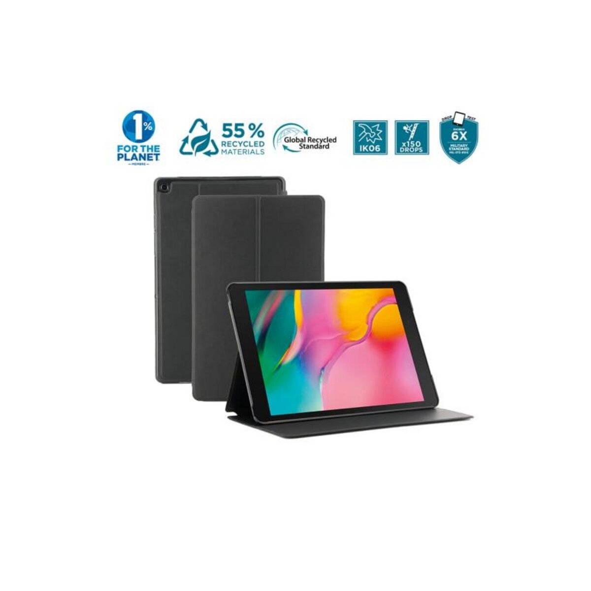 MOBILIS Accessoires Tablette Mobilis RE LIFE Etui pour Samsung Galaxy Tab A8 10.5 Noir