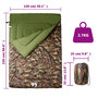 Voir la diapositive 5 : VIDAXL Sac de couchage double et oreillers adultes camping 3 4 saisons