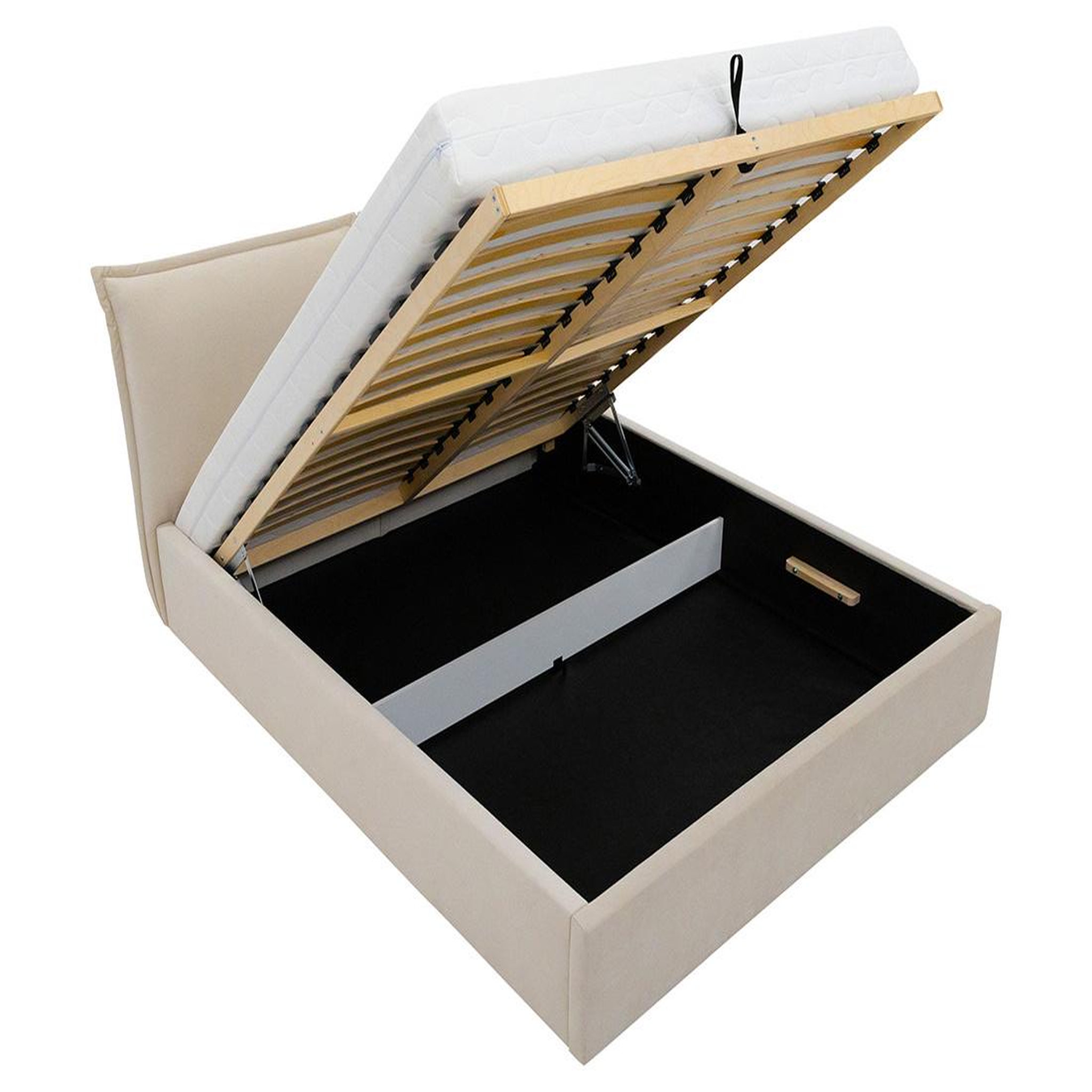 Voir la diapositive 4 : BEST MOBILIER John - lit coffre - 160x200 cm - en velours - sommier inclus