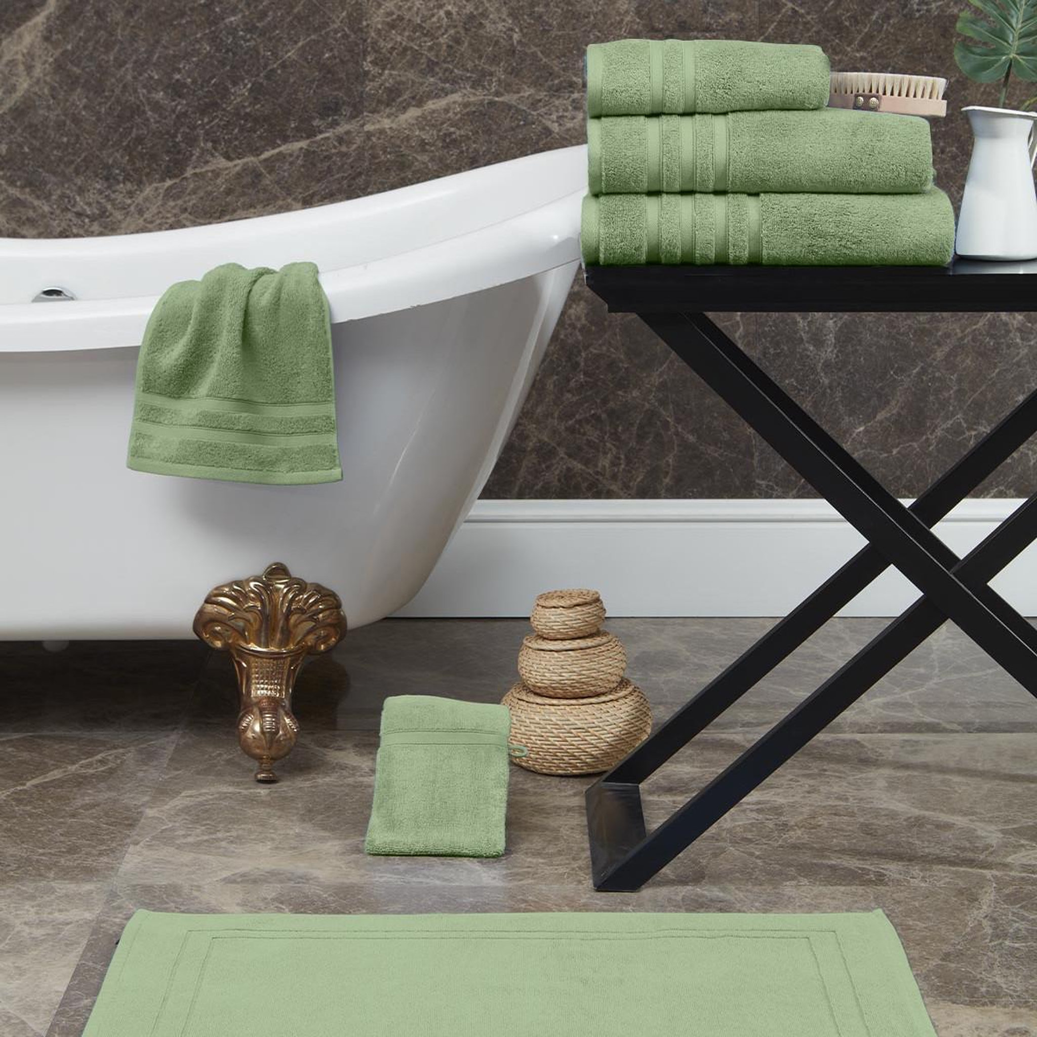 Voir la diapositive 4 : Sensei Maison Drap de bain 600 g/m² SENSILK - 70x140 cm