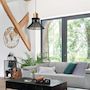 Voir la diapositive 4 : ATMOSPHERA Lampe Suspension Design  Rodo  35cm Noir