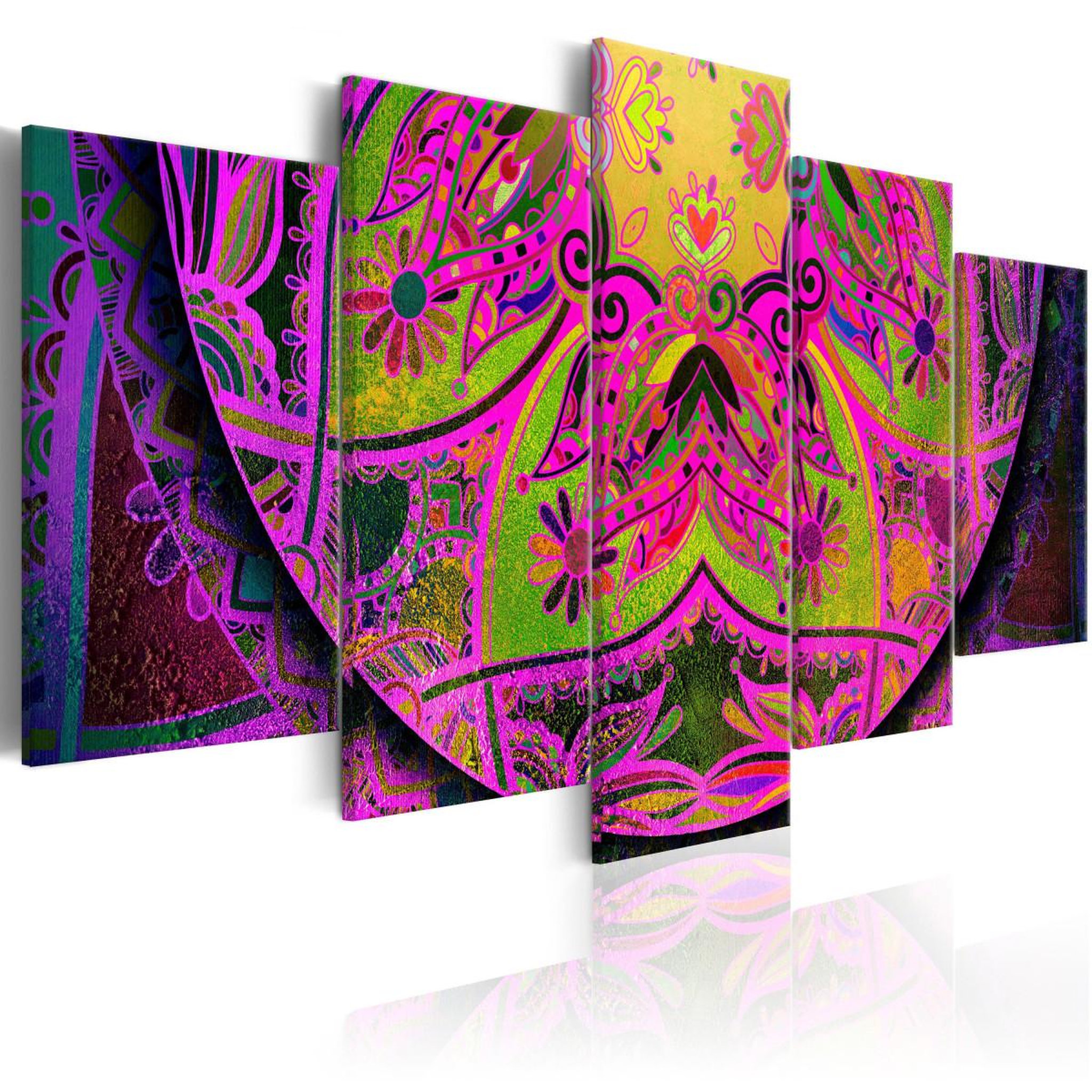 Voir la diapositive 1 : Paris Prix Tableau imprimé  mandala : pink power