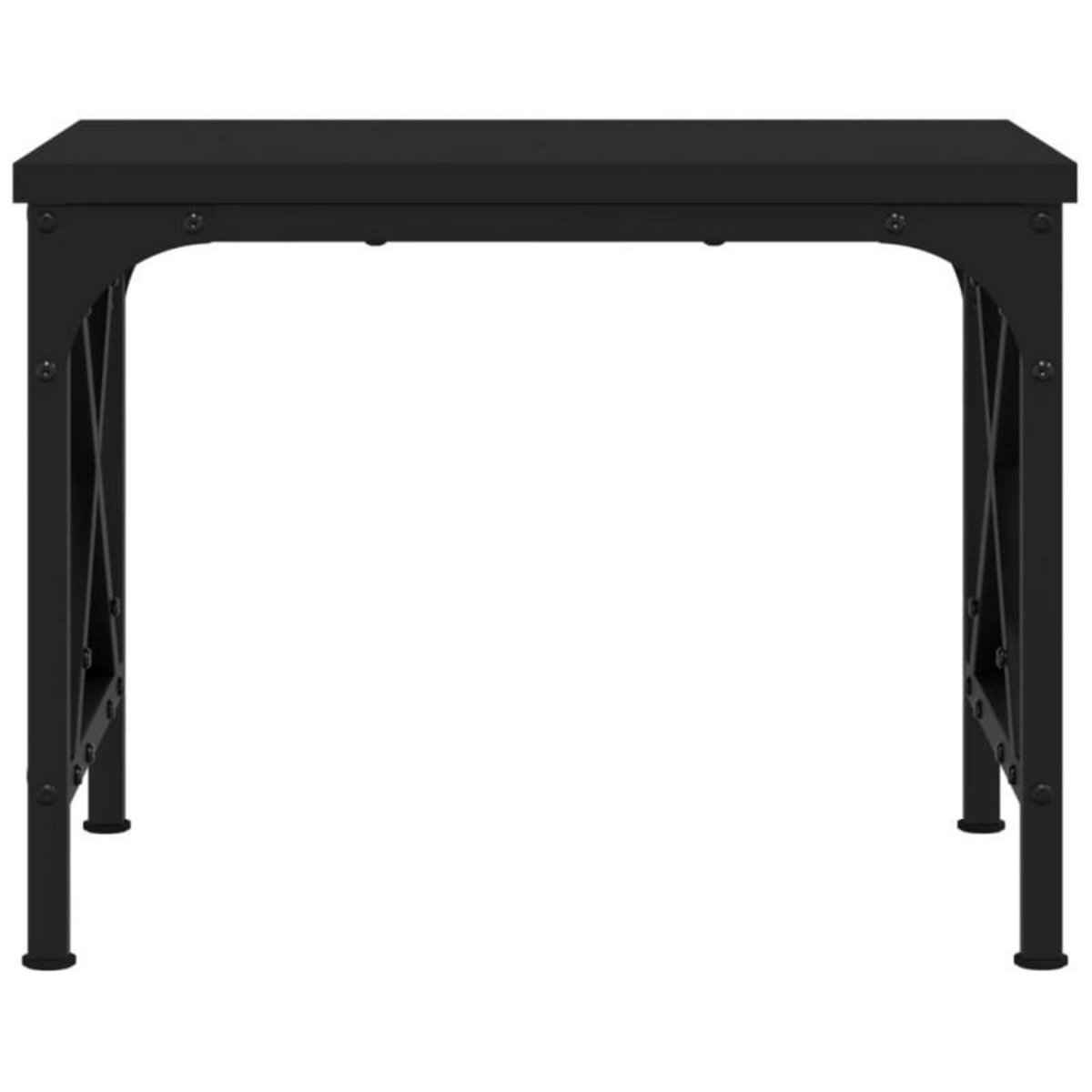 VIDAXL Support d imprimante noir 40x30x31 cm bois d ingénierie