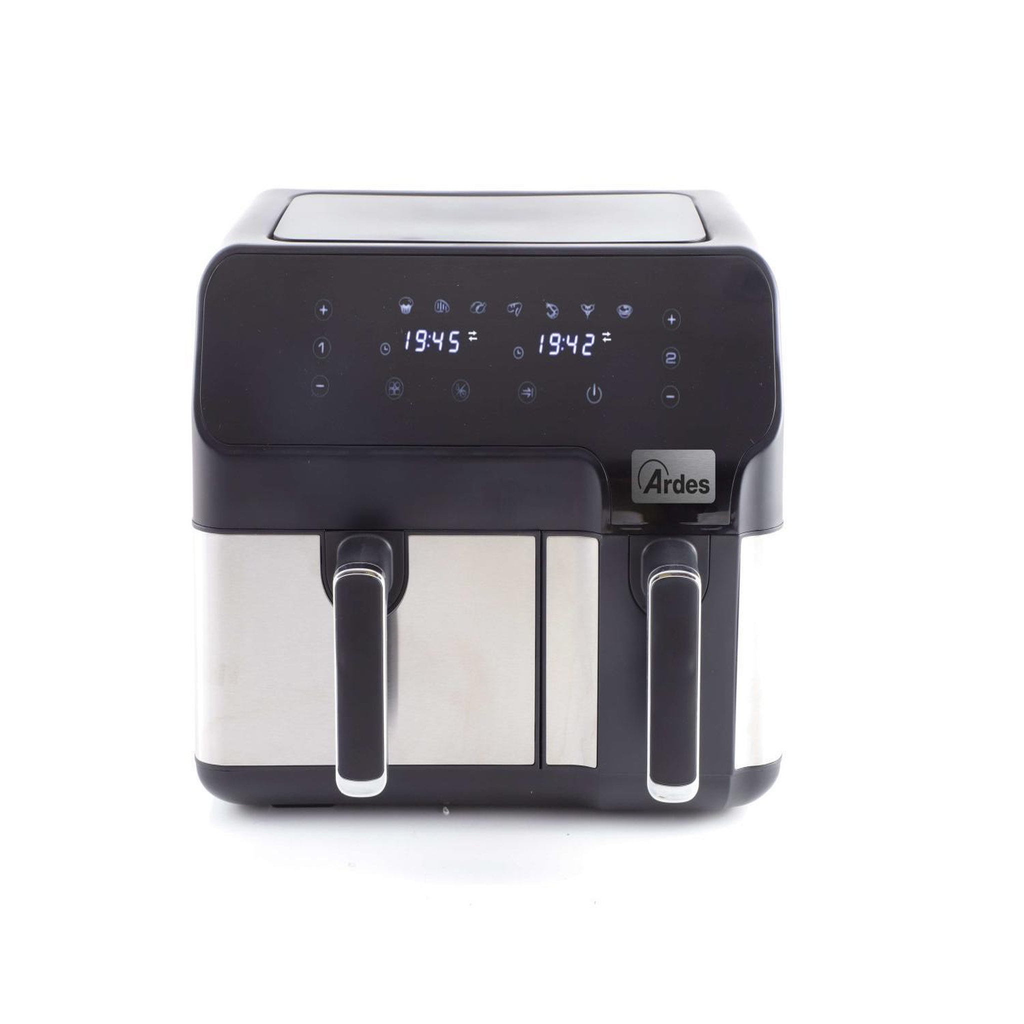 Ardes Friteuse à air chaud double ardes arfrya03d 9 l indépendante noir acier inoxydable