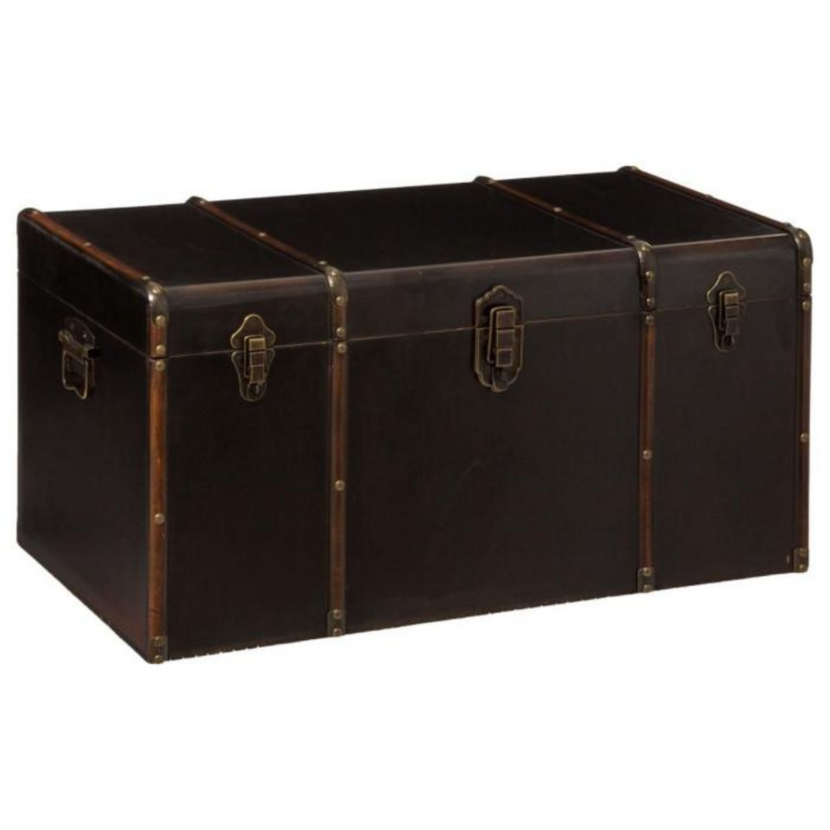 ATMOSPHERA Lot de 3 Malles de Rangement  British  80cm Marron
