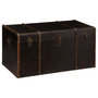 Voir la diapositive 2 : ATMOSPHERA Lot de 3 Malles de Rangement  British  80cm Marron