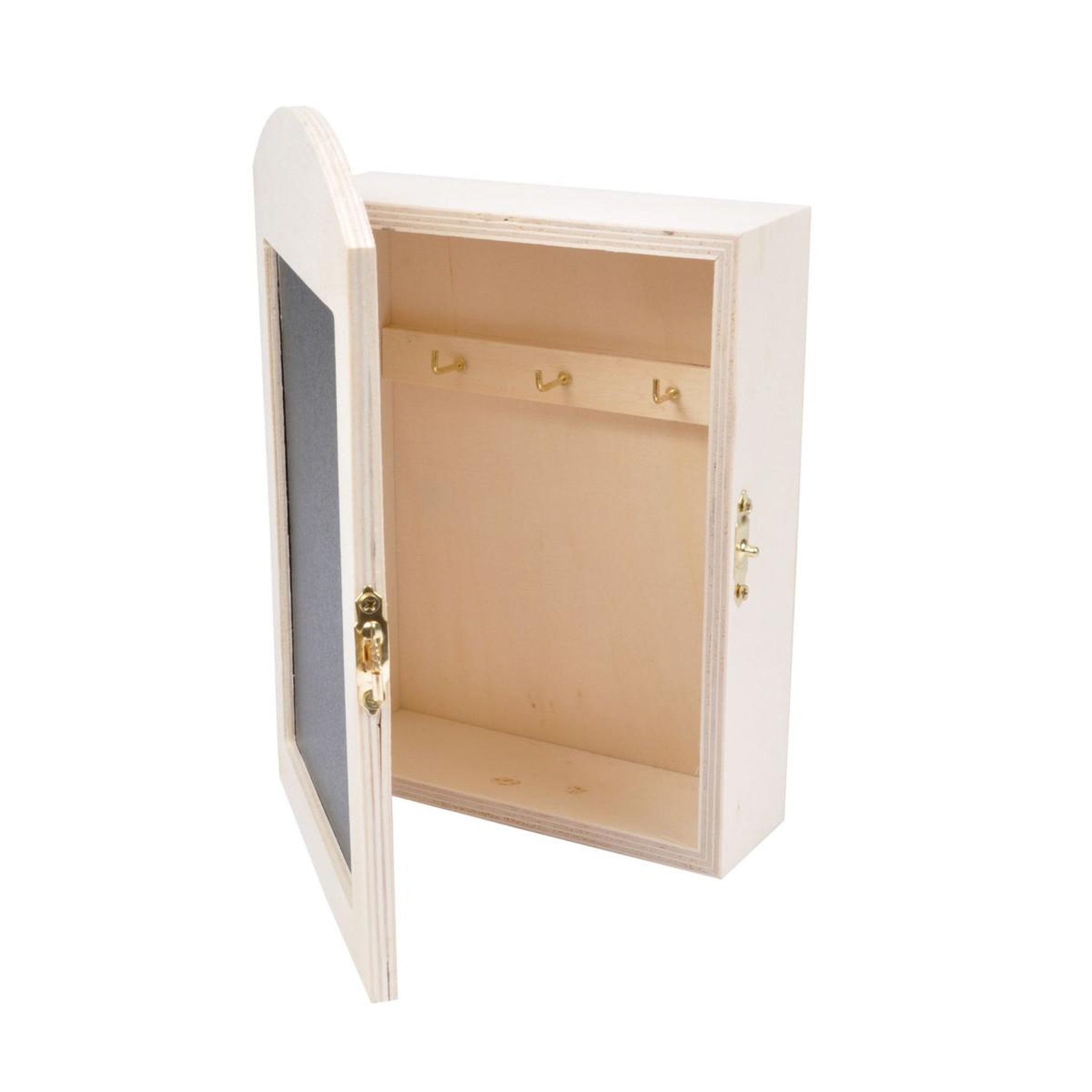 Voir la diapositive 3 : ARTDESIGN Boîte à Clés avec Porte  Ardoise  19cm Naturel