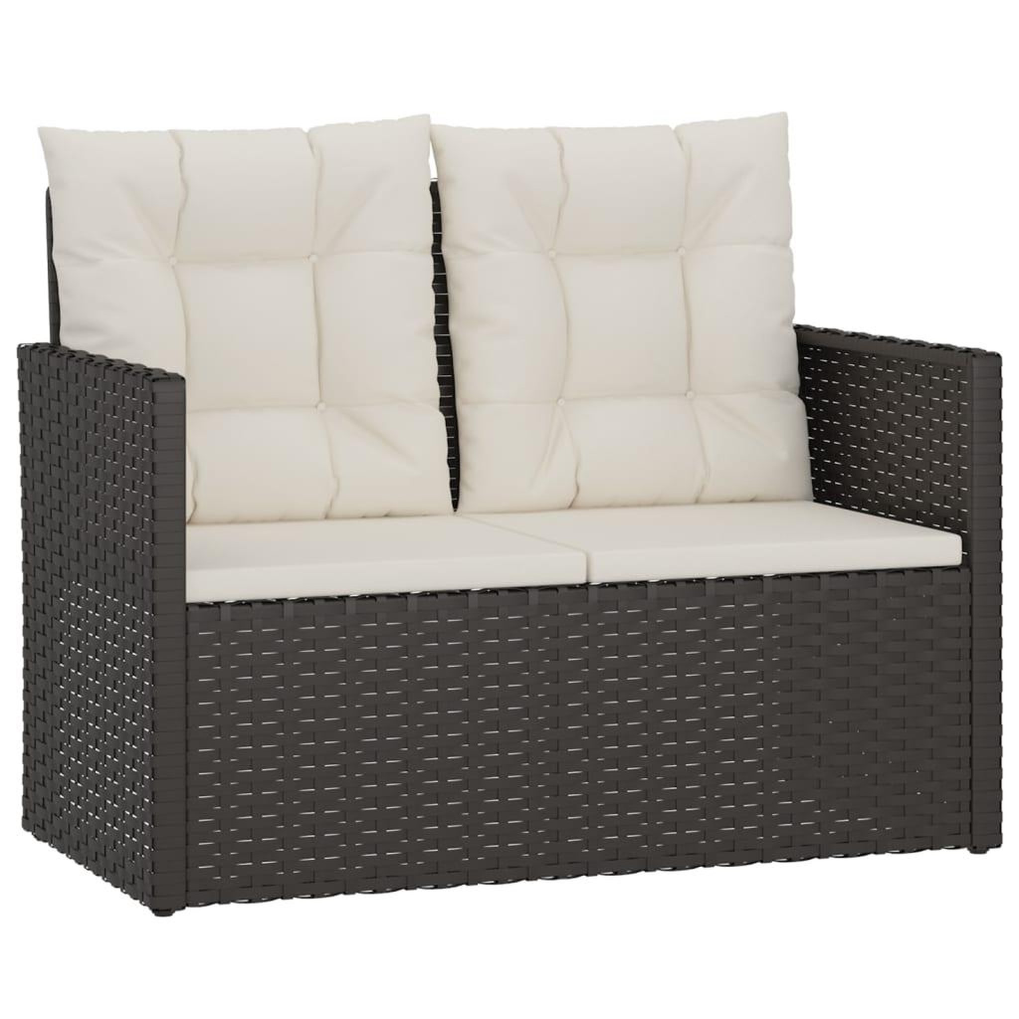 Voir la diapositive 4 : VIDAXL Mobilier d'exterieur 4 pcs avec coussins Resine tressee Noir
