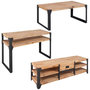 Voir la diapositive 1 : VIDAXL Mobilier de salon 3 pieces Bois d'acacia massif