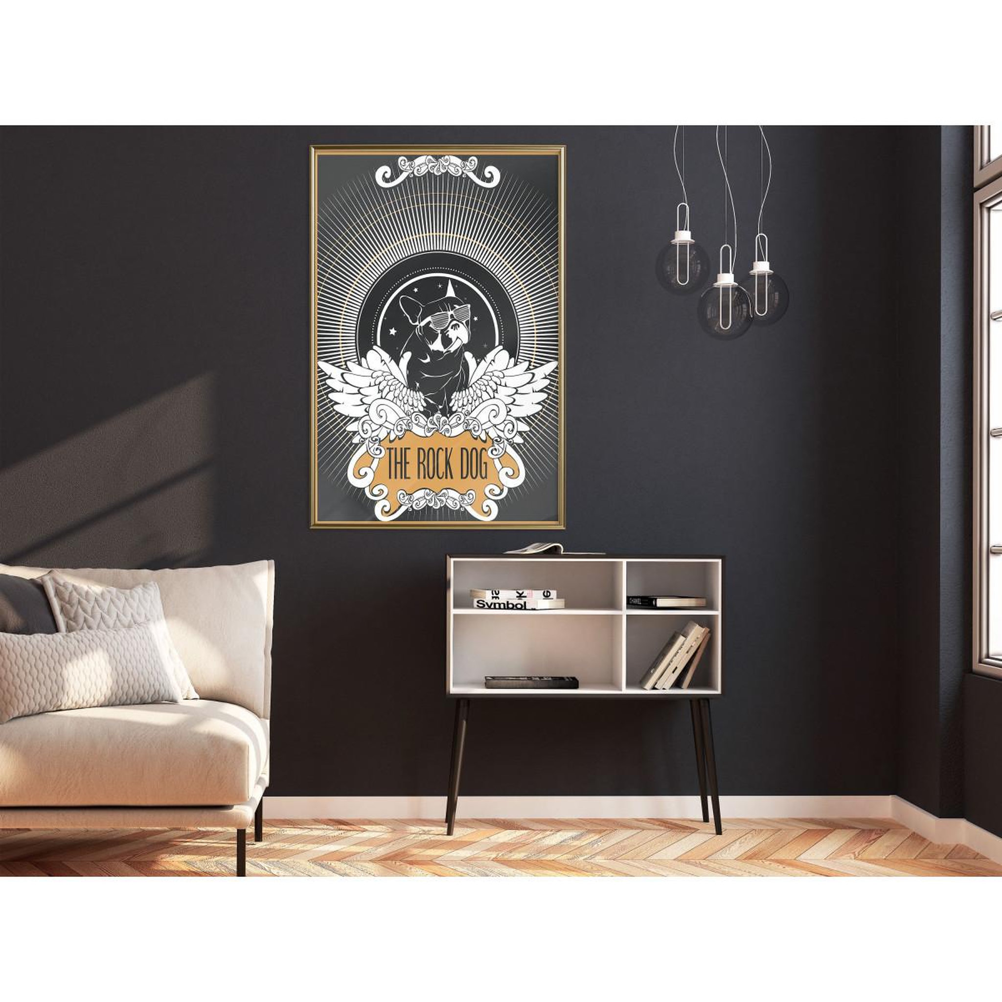 Voir la diapositive 2 : Paris Prix Affiche Murale Encadrée  Cool Bulldog