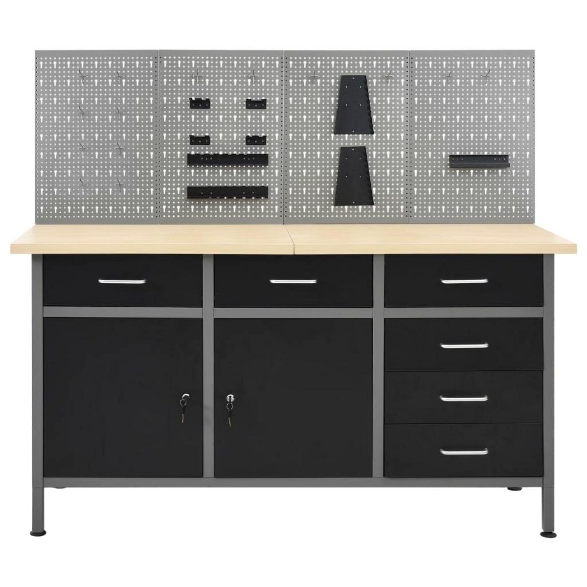 VIDAXL Etabli avec 4 panneaux muraux