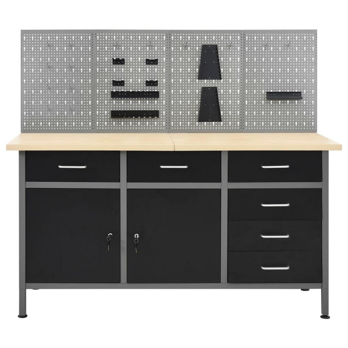 VIDAXL Etabli avec 4 panneaux muraux