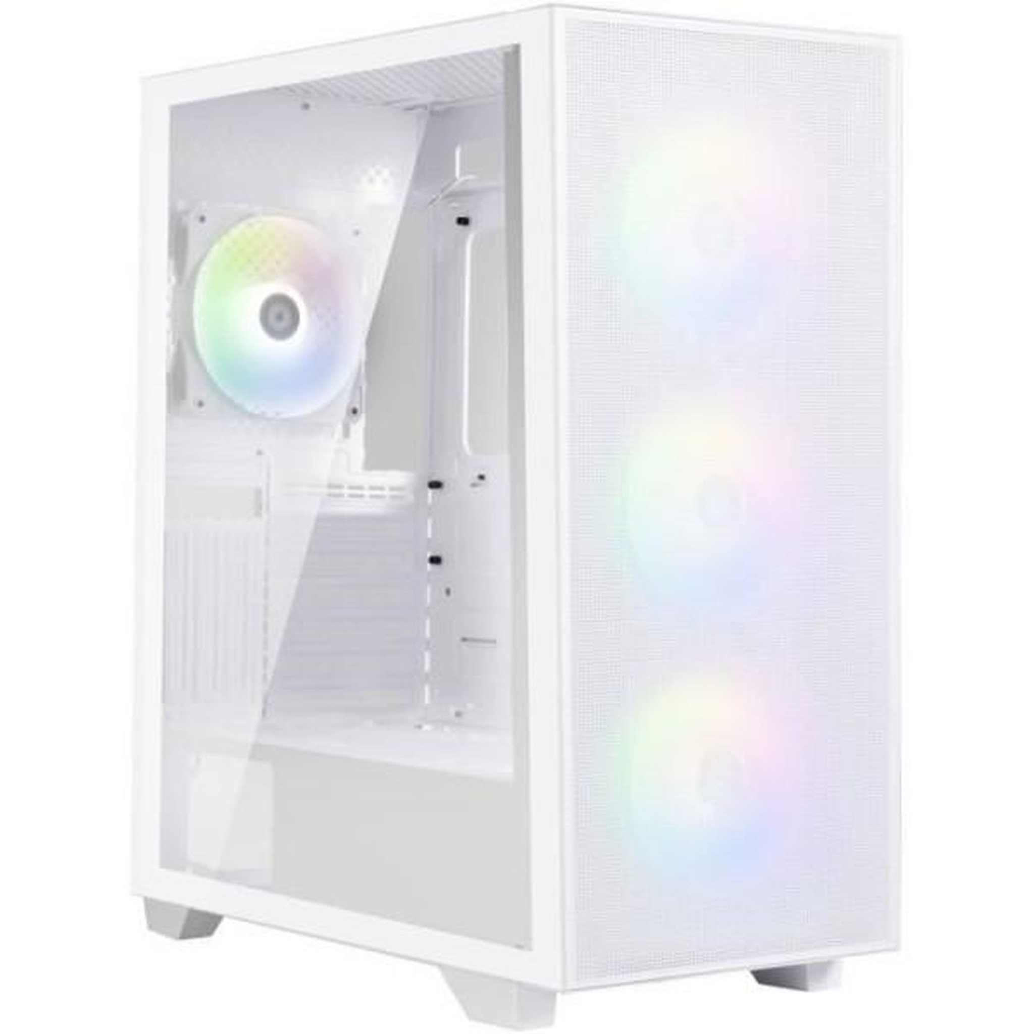 BitFenix Boîtier pc - bitfenix - flow (blanc) - moyen tour - format atx - sans alimentation
