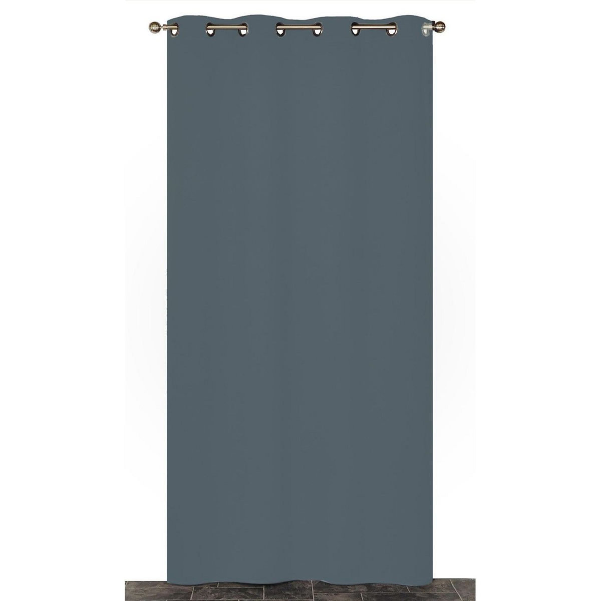 Rideau occultant uni à oeillets en polyester