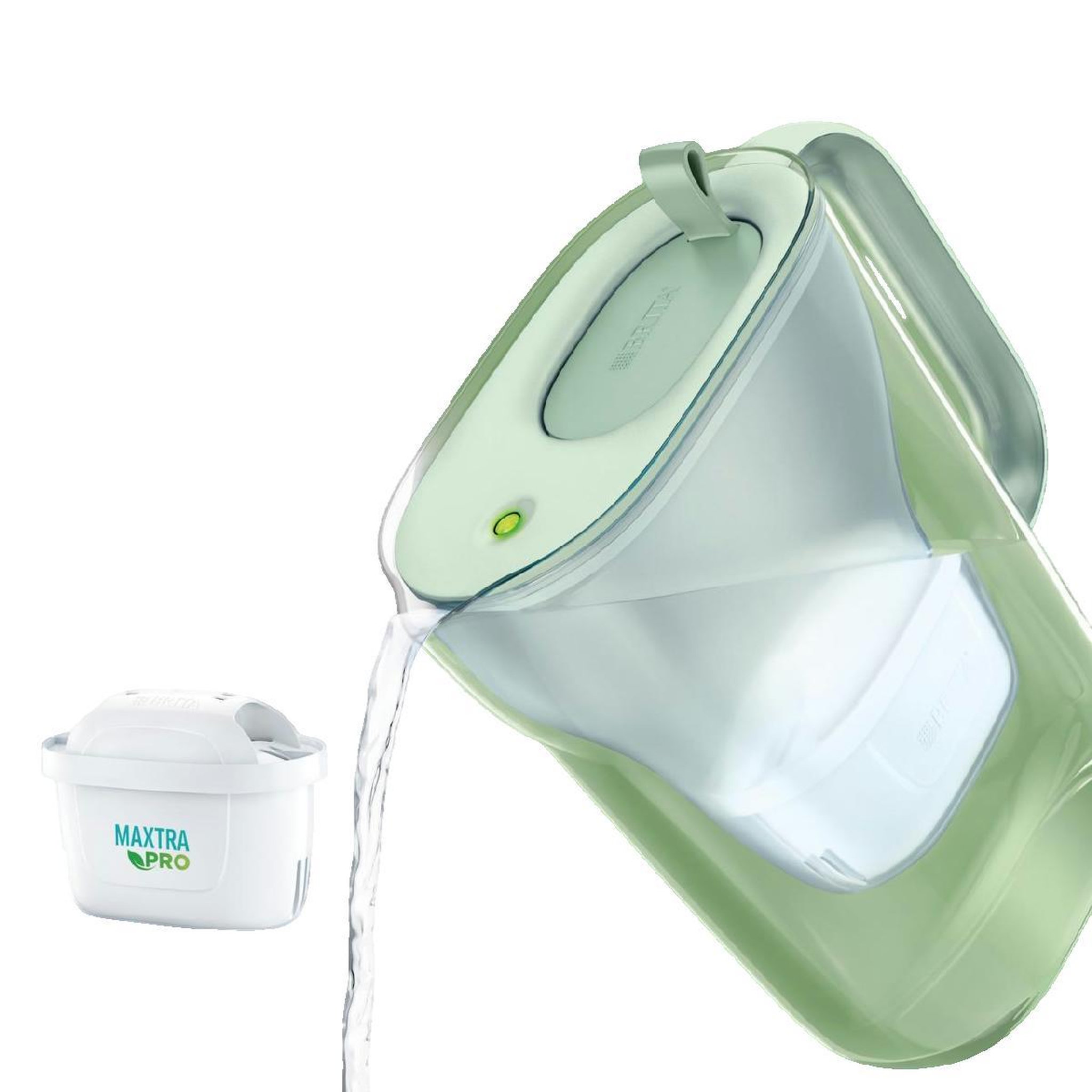 Voir la diapositive 3 : Brita Carafe filtrante Brita Style Eco verre vert transparent