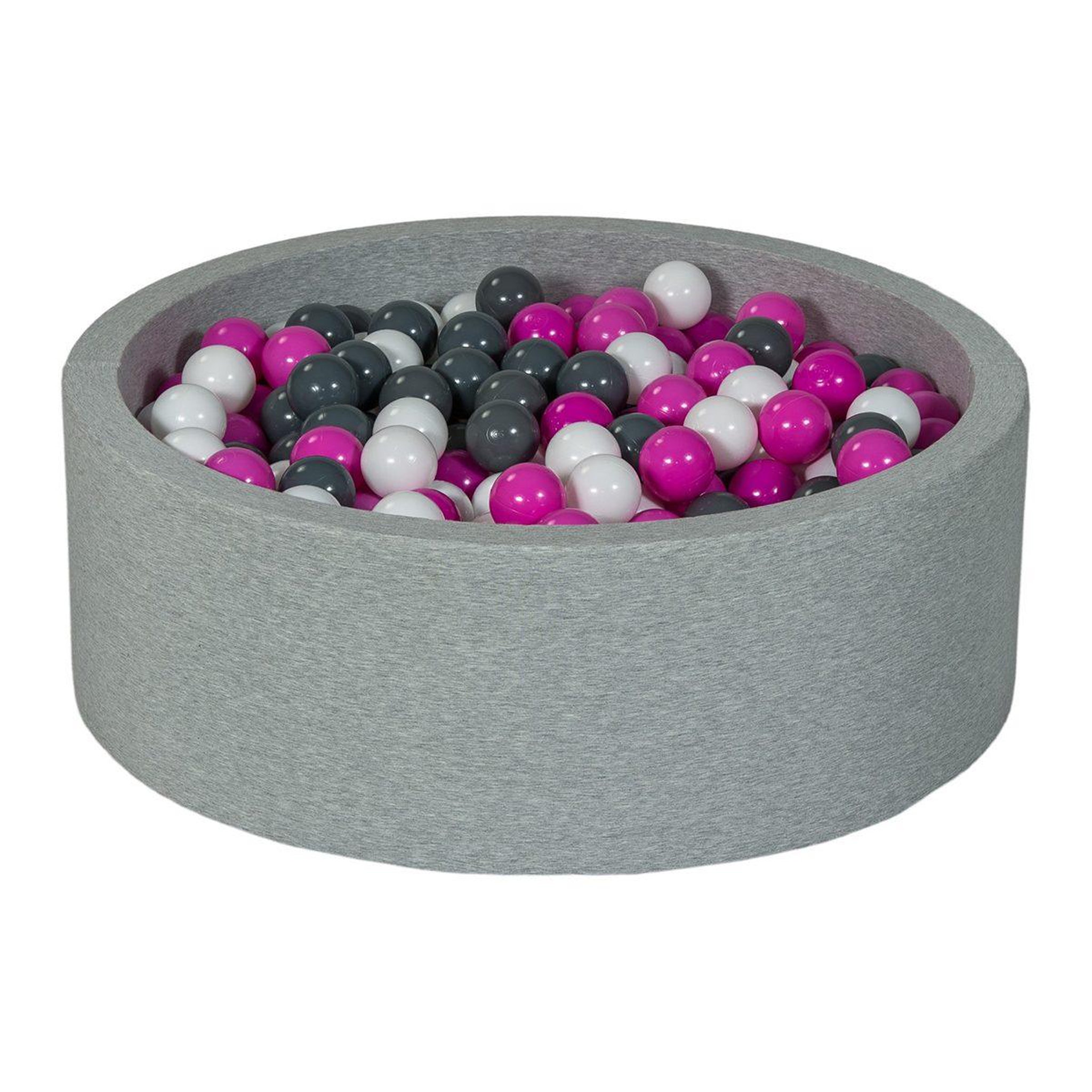 VELINDA Piscine à balles aire de jeu + 450 balles blanc, rose, gris
