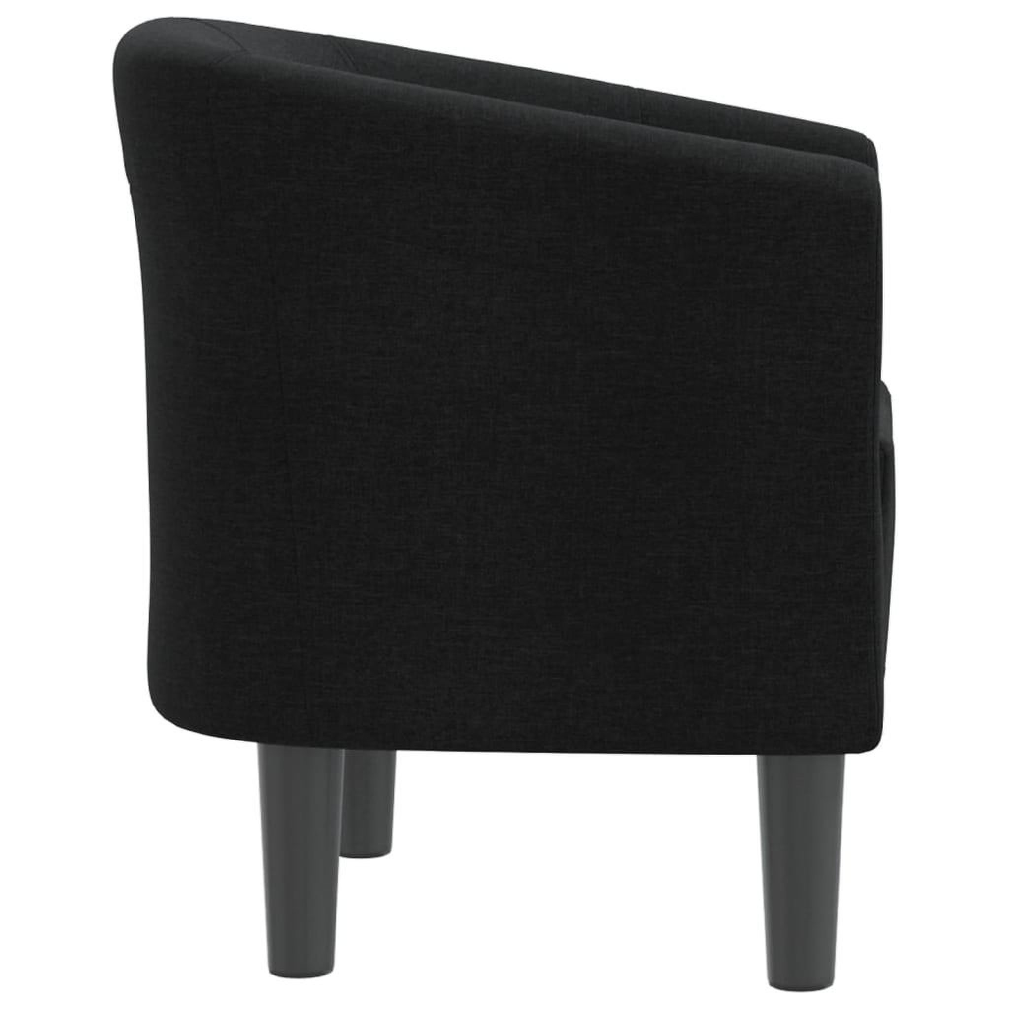 Voir la diapositive 4 : VIDAXL Chaise cabriolet noir tissu