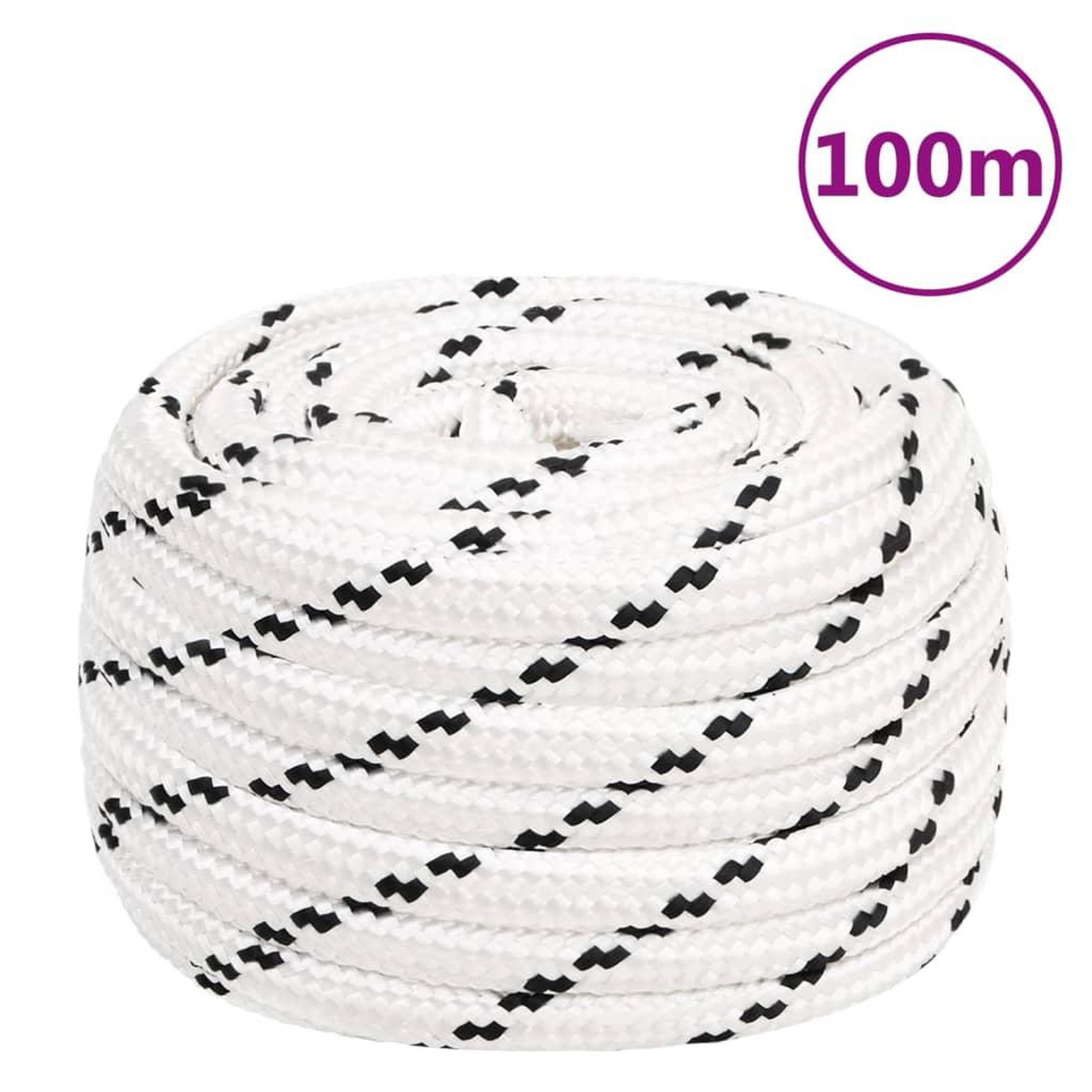 Voir la diapositive 6 : VIDAXL Corde de bateau tresse Blanc 20 mmx100 m Polyester