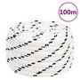 Voir la diapositive 6 : VIDAXL Corde de bateau tresse Blanc 20 mmx100 m Polyester