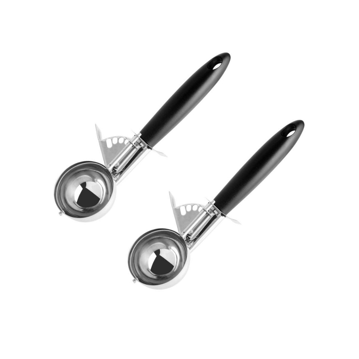 Fackelmann Ensemble de 2 Cuillères à glace avec fonction éjection 21 cm Fackelmann Basic