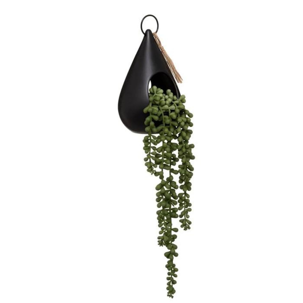ATMOSPHERA Plante Artificielle Suspendue  Tropique  50cm Noir