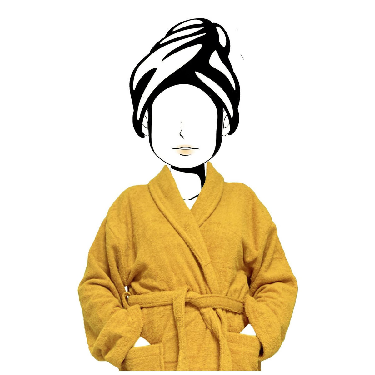 SOLEIL D'OCRE Peignoir en coton 500gr/m2 LAGUNE, par Soleil d'Ocre