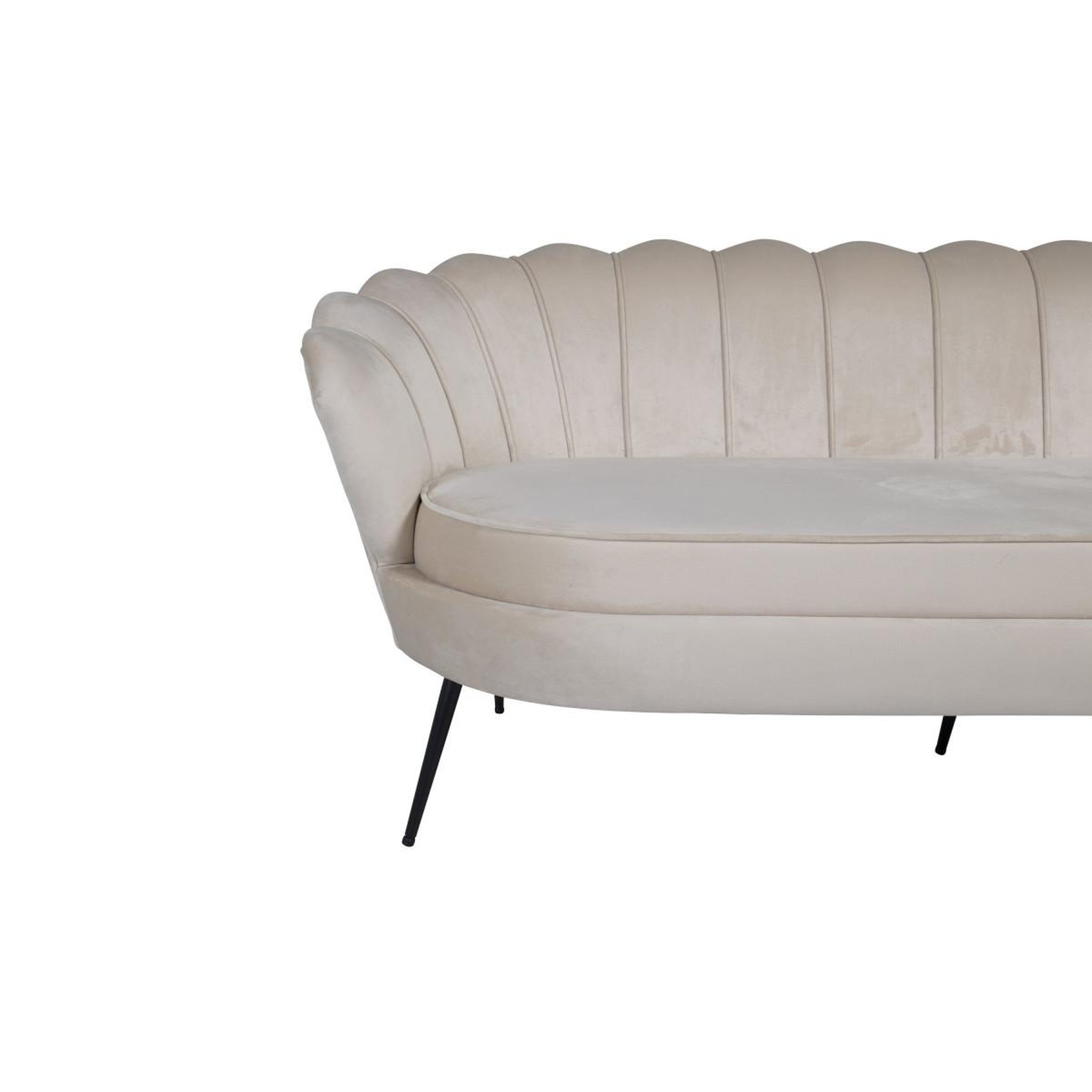 Voir la diapositive 5 : Paris Prix Canapé 3 places en velours  calais  180cm beige
