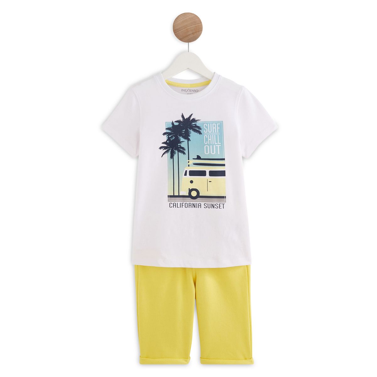 IN EXTENSO Ensemble t-shirt + bermuda molleton garçon