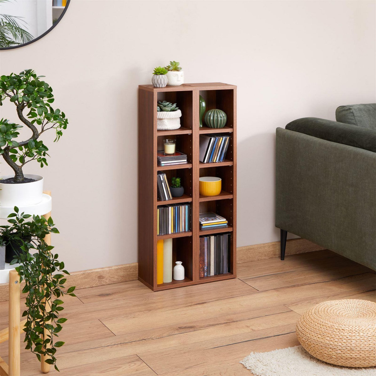 IDIMEX Etagères modulables MUSIQUE pour CD et DVD, en mélaminé