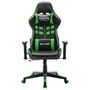 Voir la diapositive 2 : VIDAXL Chaise de jeu Noir et vert Cuir artificiel