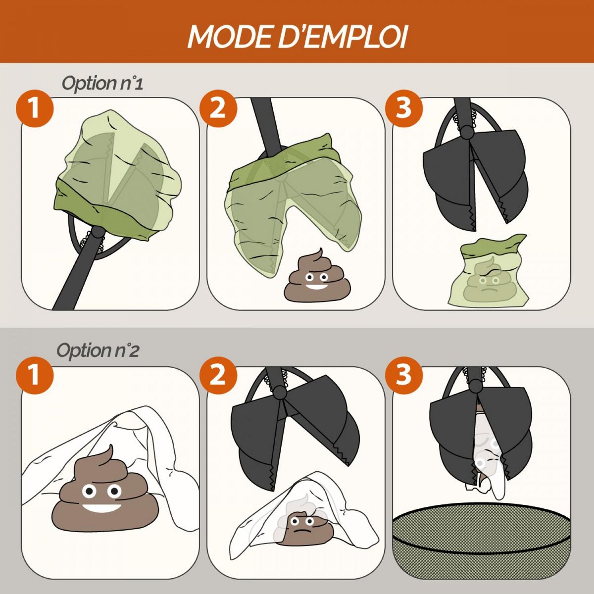 LINXOR Pince, pelle à déjections, crottes, pour chien ou autres animaux - 80 cm - Noir