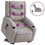 Voir la diapositive 4 : VIDAXL Fauteuil inclinable de massage electrique gris nuage tissu