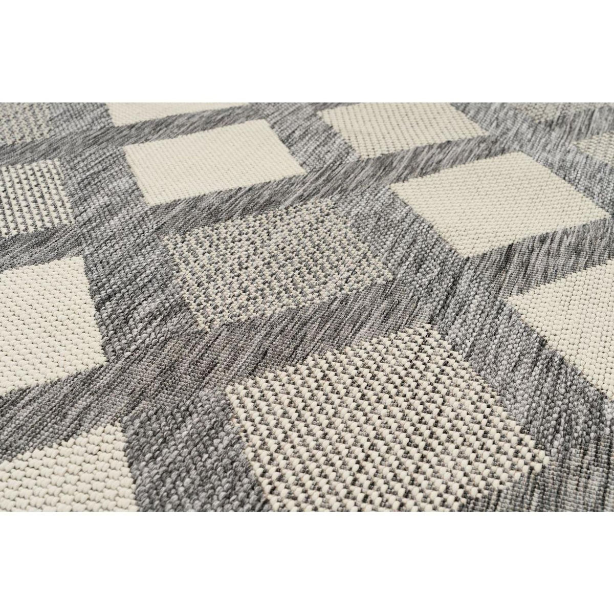 Paris Prix Tapis Tissé Géométrique à Poils Courts  Splash  Crème